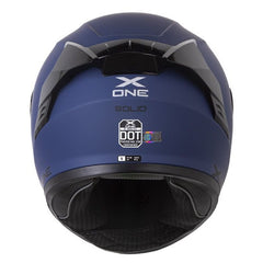 Casco X_One X-500 Rs Solid Azul Negro Visor Iridium Azul