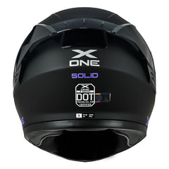 Casco X_One X-500 Rs Solid Negro Morado Visor Iridium Morado