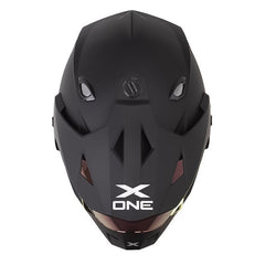 Casco X_One X-Mx328 Dv Solid Negro Fucsia Visor Iridium Morado