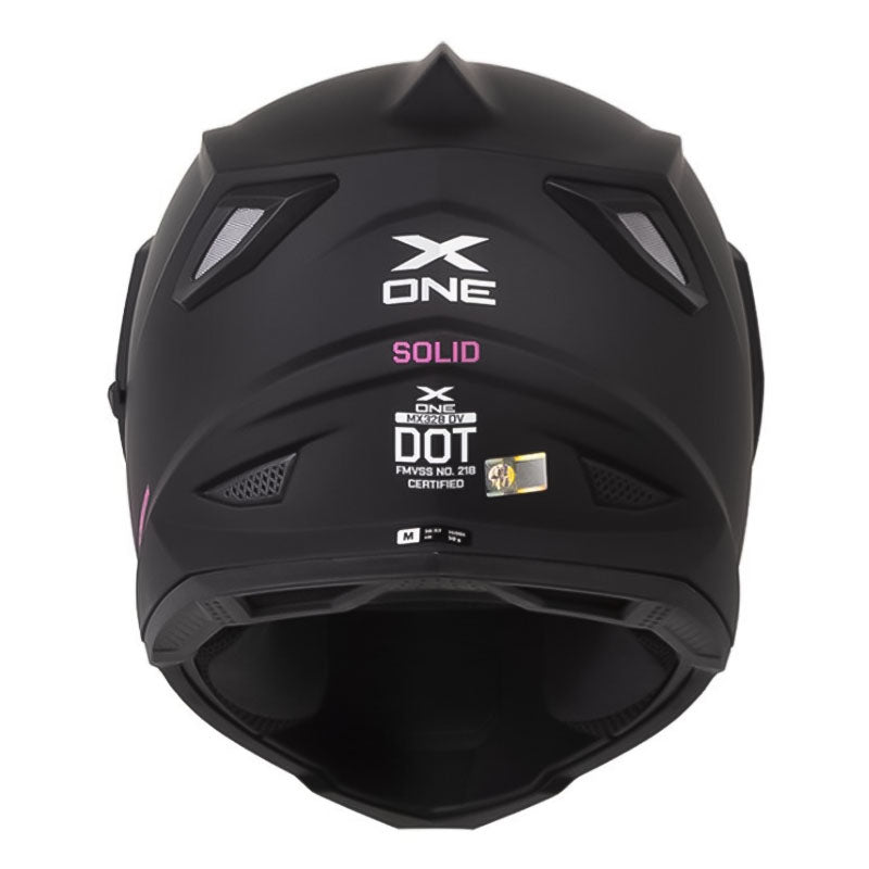 Casco X_One X-Mx328 Dv Solid Negro Fucsia Visor Iridium Morado