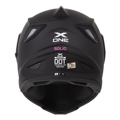 Casco X_One X-Mx328 Dv Solid Negro Fucsia Visor Iridium Morado
