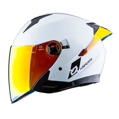 Casco Xsports 705 Blanco Visor Revo Rojo