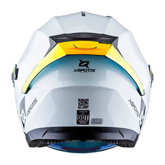 Casco Xsports 705 Blanco Visor Revo Rojo