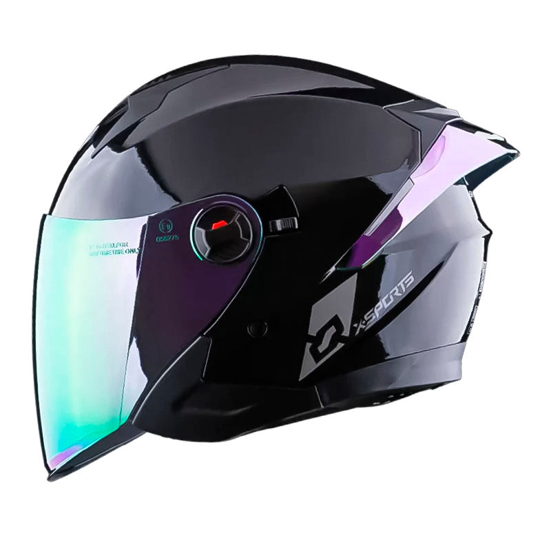 Casco Xsports 705 Rld Negro Visor Revo Morado