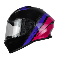 Casco Zeus 826 Bk10 Negro Rosado
