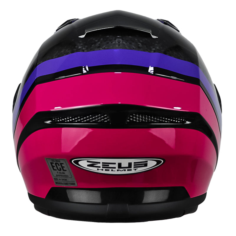 Casco Zeus 826 Bk10 Negro Rosado