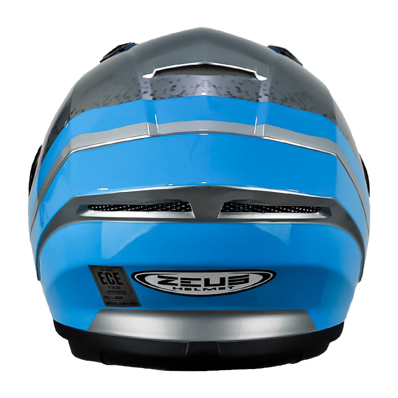 Casco Zeus 826 Titanio Azul