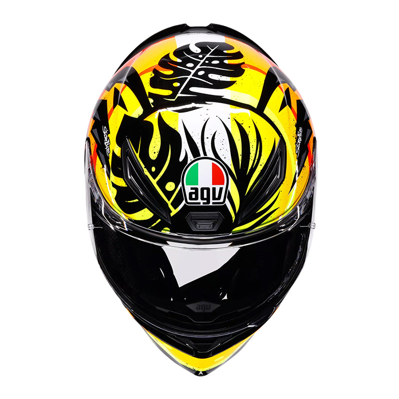 Casco Agv K-1s Multi Tropicrush Negro Naranja
