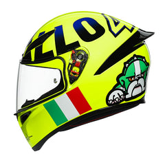 Casco Agv K-1s Top Rossi Mugello Amarillo Neon Full Color