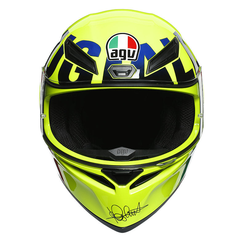 Casco Agv K-1s Top Rossi Mugello Amarillo Neon Full Color
