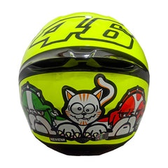 Casco Agv K-1s Top Rossi Mugello Amarillo Neon Full Color