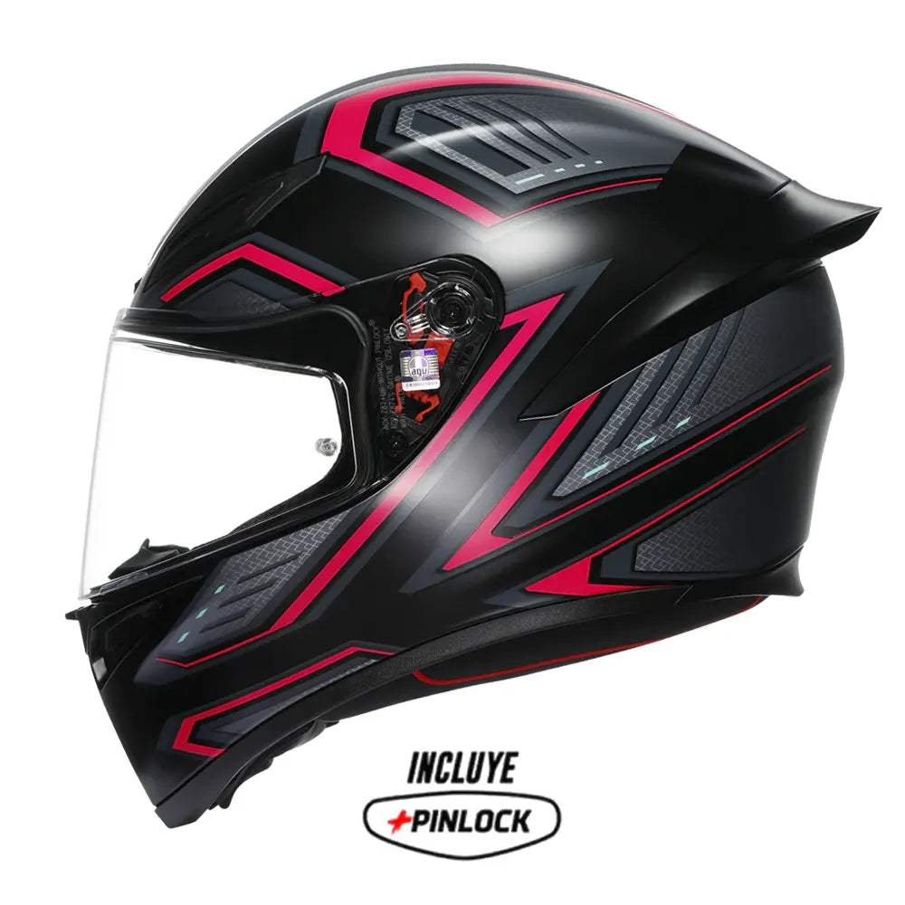 Casco Agv K1-S Multisling_063 Negro Rosado