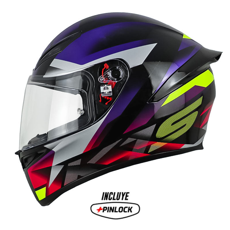 Casco Agv K1-s Multifastlap (06) Morado Rosado