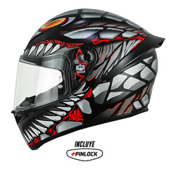 Casco Agv K1-s Multilyzard (044) Gris Rojo