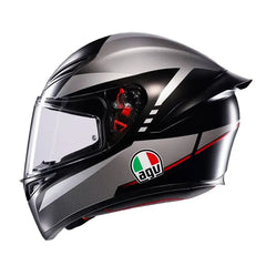 Casco Agv K1s Lap Negro Gris Rojo