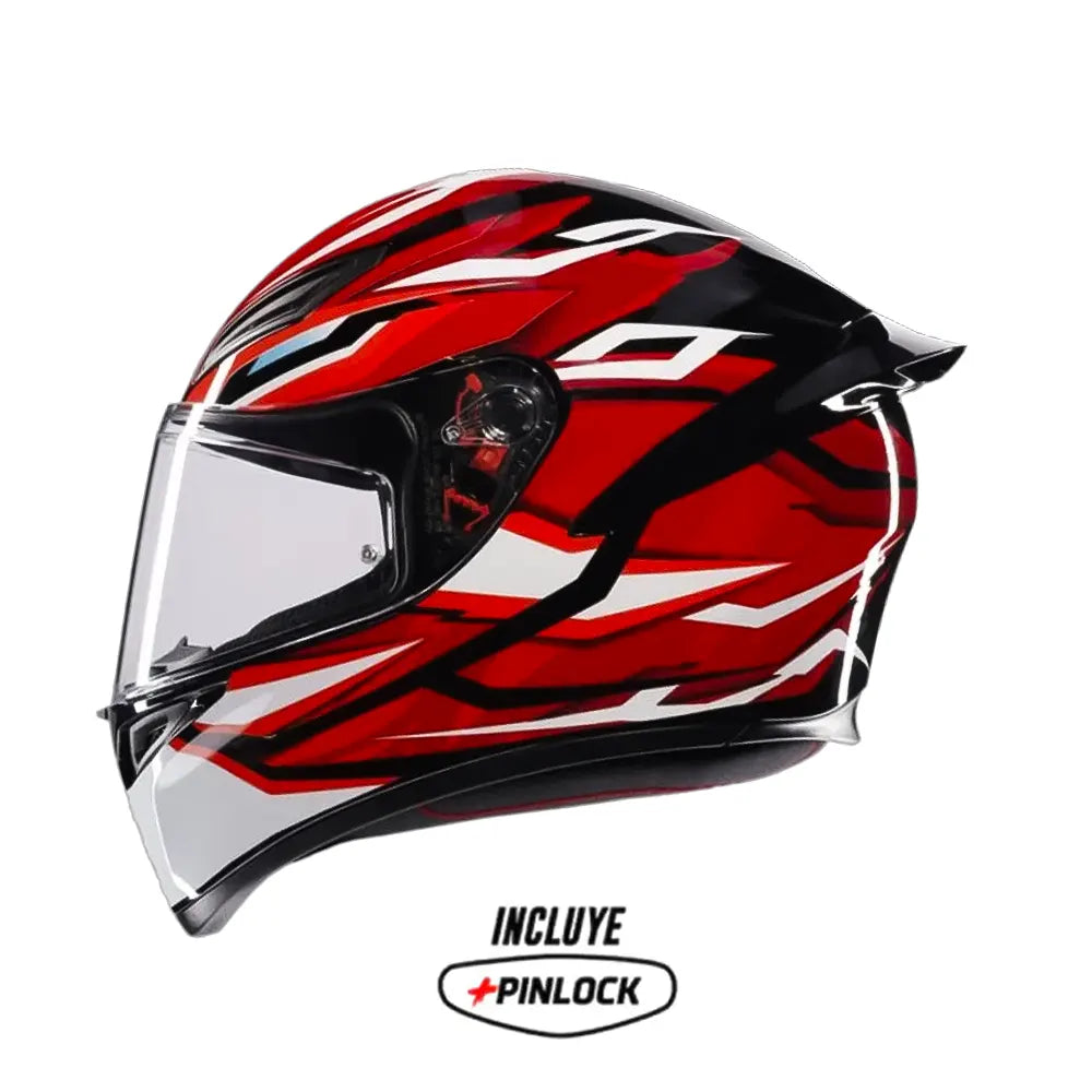 Casco Agv K1s Multi Lion (035) Negro Rojo