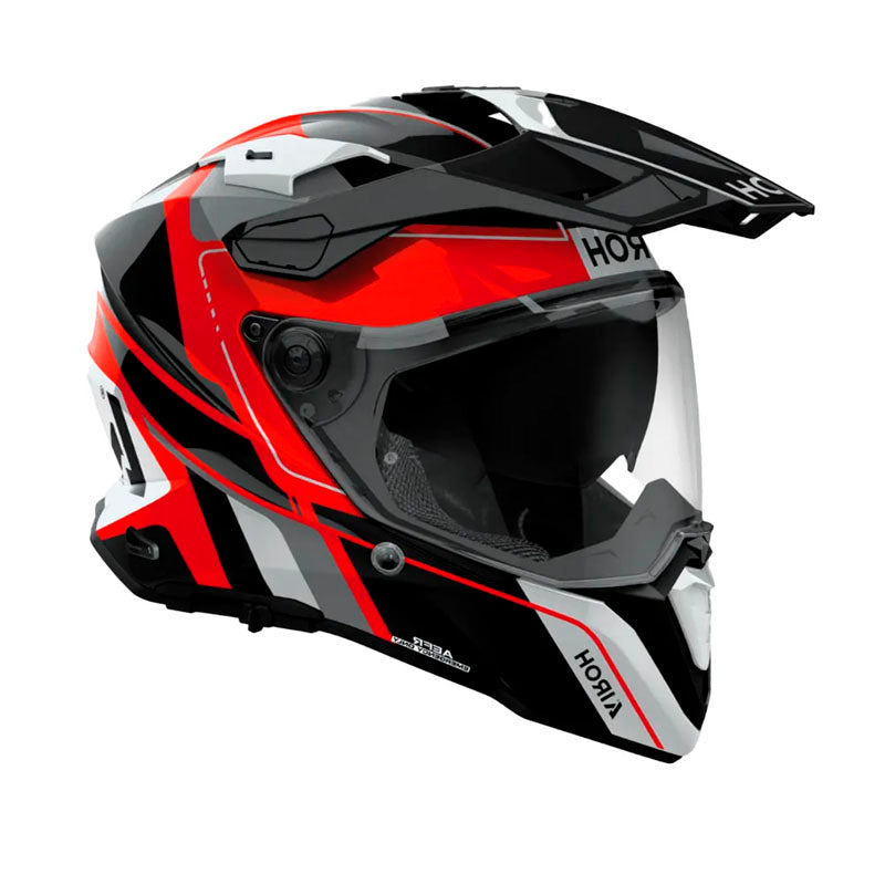 Casco Airoh Commander 2 Skip Rojo Gris Negro