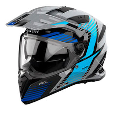 Casco Airoh Dual Bandit Spicy Azul Gris