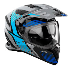 Casco Airoh Dual Bandit Spicy Azul Gris