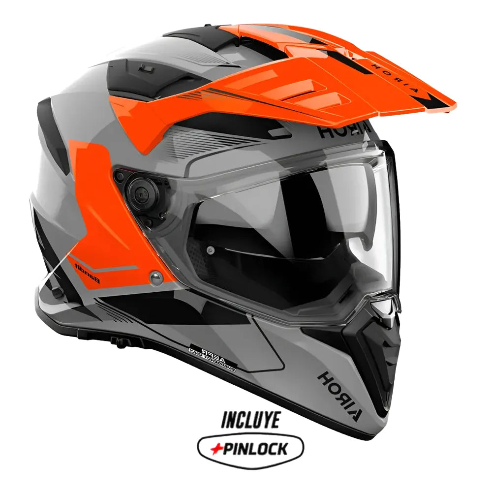 Casco Airoh Dual Bandit Tune Naranja Gris