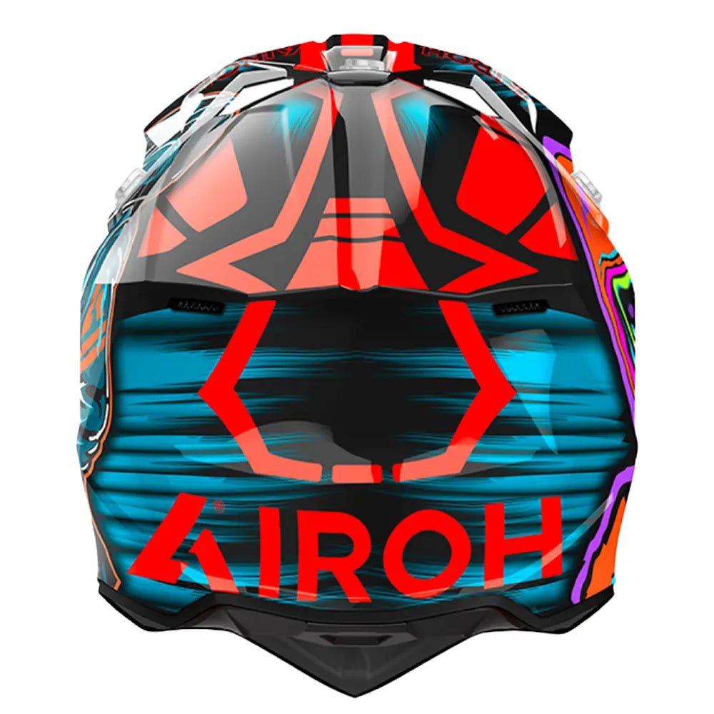 Casco Airoh Wraaap Cyber Naranja