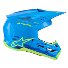 Casco Alpinestars Force Ocd Azul Verde Fluorescente