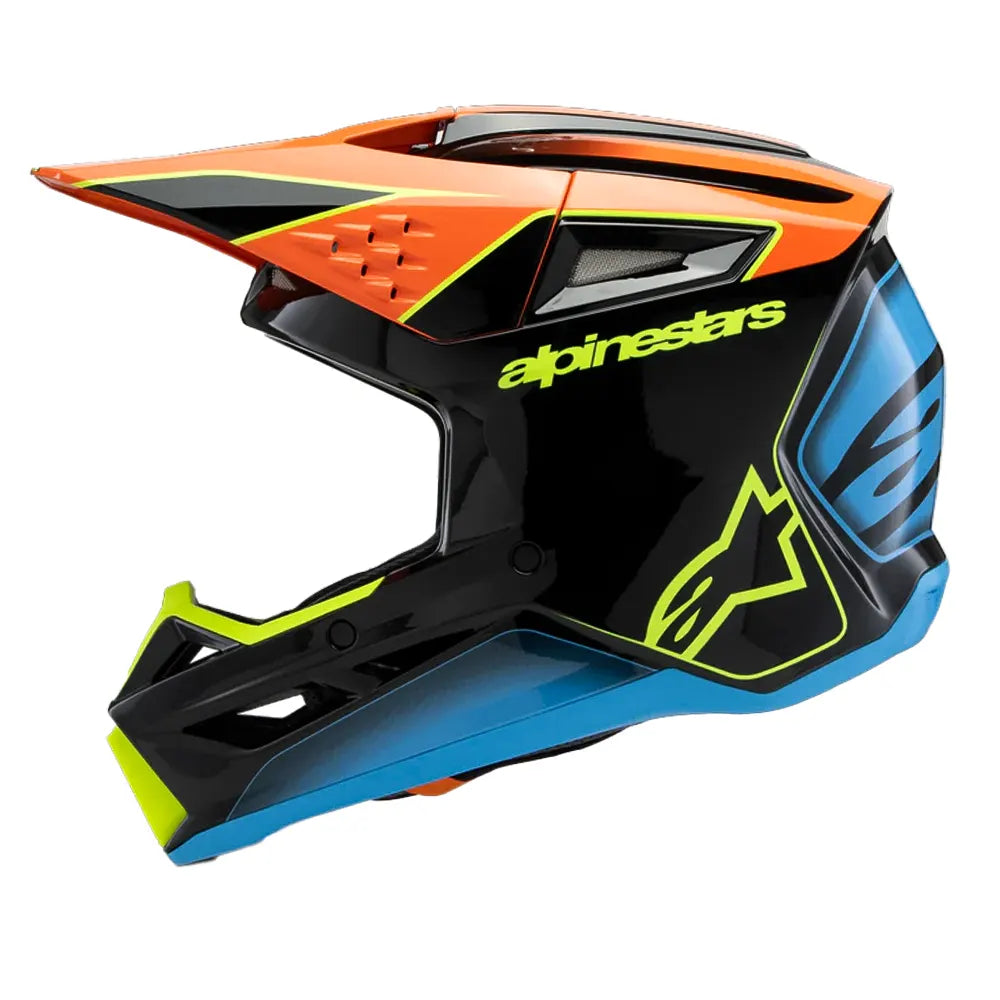 Casco Alpinestars Youth Fray Negro Naranja Amarillo