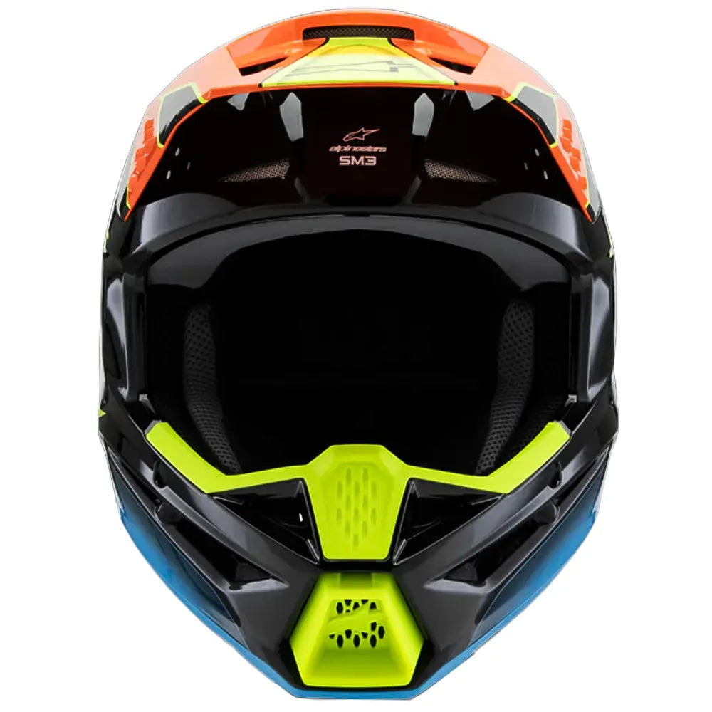 Casco Alpinestars Youth Fray Negro Naranja Amarillo