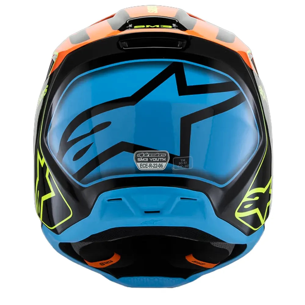 Casco Alpinestars Youth Fray Negro Naranja Amarillo