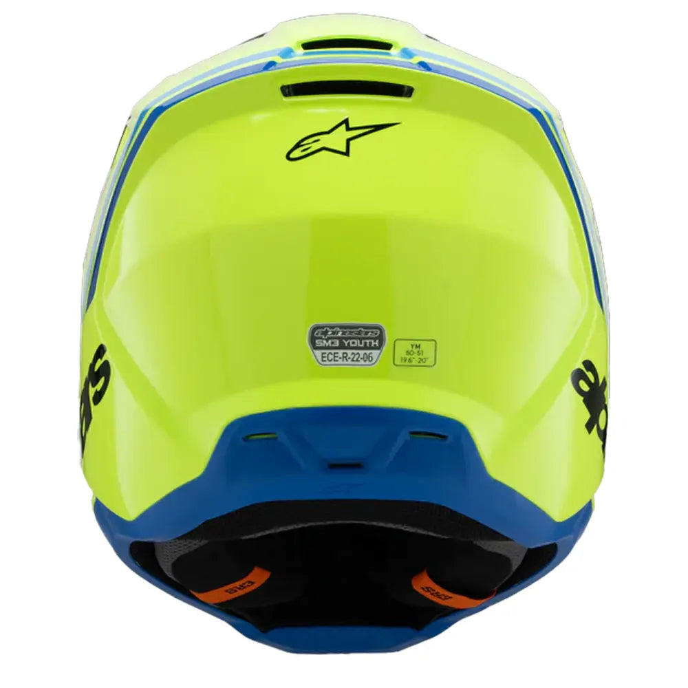 Casco Alpinestars Youth Radium Amarillo Negro Azul