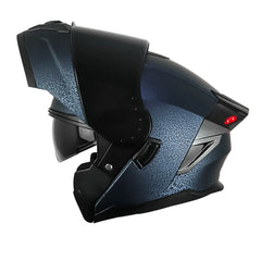 Casco Edge Boston Solido Morado Azul Metálico Texturizado