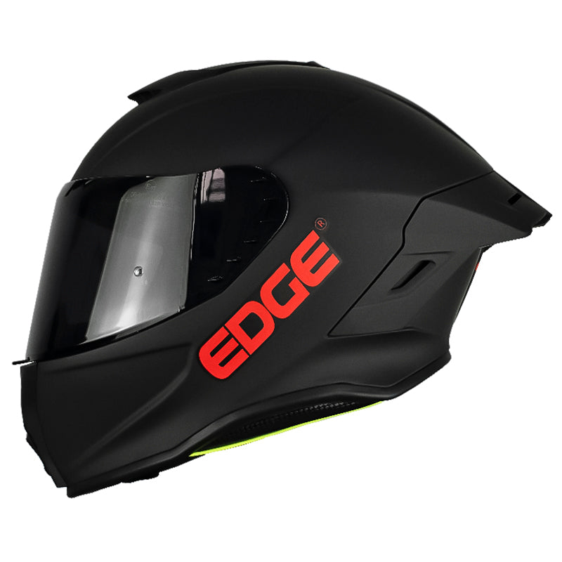 Casco Edge Shanghai Solid Negro Rojo