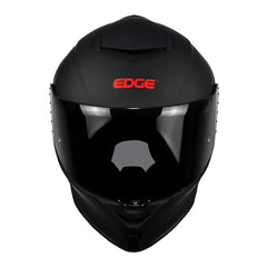 Casco Edge Shanghai Solid Negro Rojo