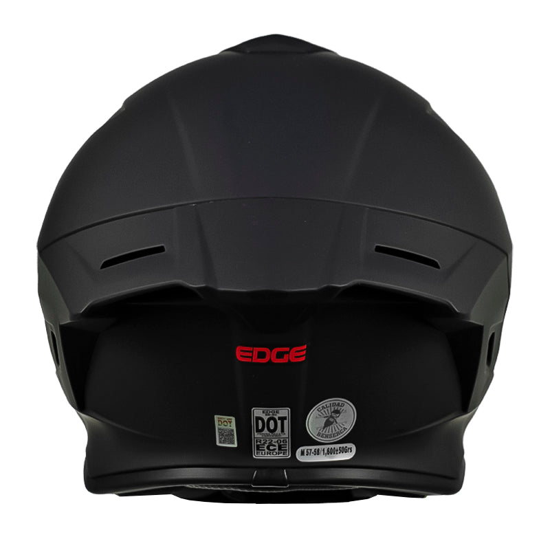Casco Edge Shanghai Solid Negro Rojo