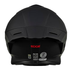 Casco Edge Shanghai Solid Negro Rojo