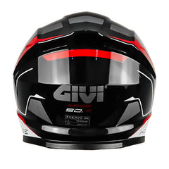Casco Givi H50x Stunt Negro Silver Titanio Rojo