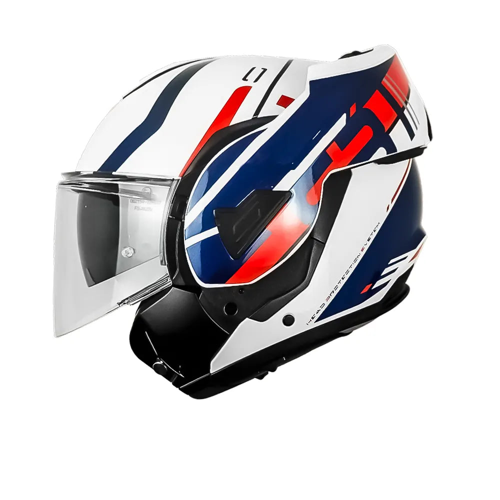 Casco Givi X30 Pulsar Blanco Azul Rojo Brillante
