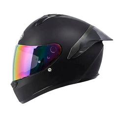 Casco Hjc C10 Solid Semi Flat Black Negro Visor Revo Rainbow