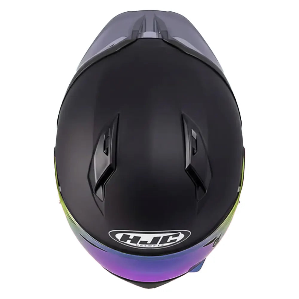 Casco Hjc C10 Solid Semi Flat Black Negro Visor Revo Rainbow