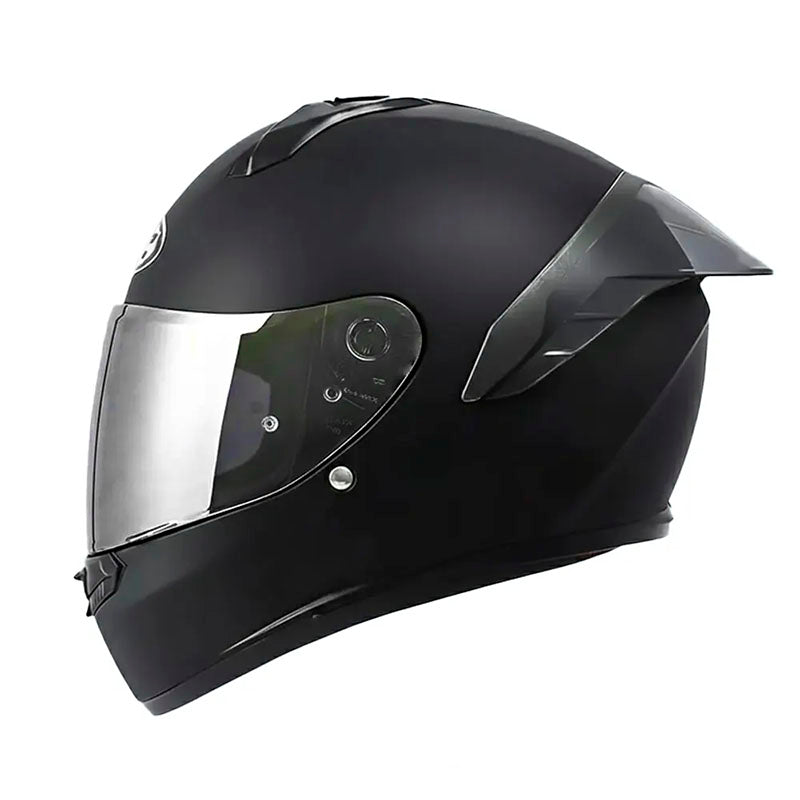 Casco Hjc C10 Solid Semi Flat Black Negro Visor Silver