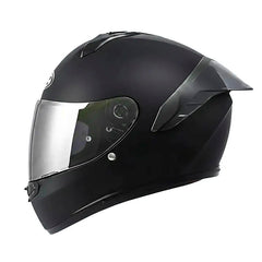 Casco Hjc C10 Solid Semi Flat Black Negro Visor Silver