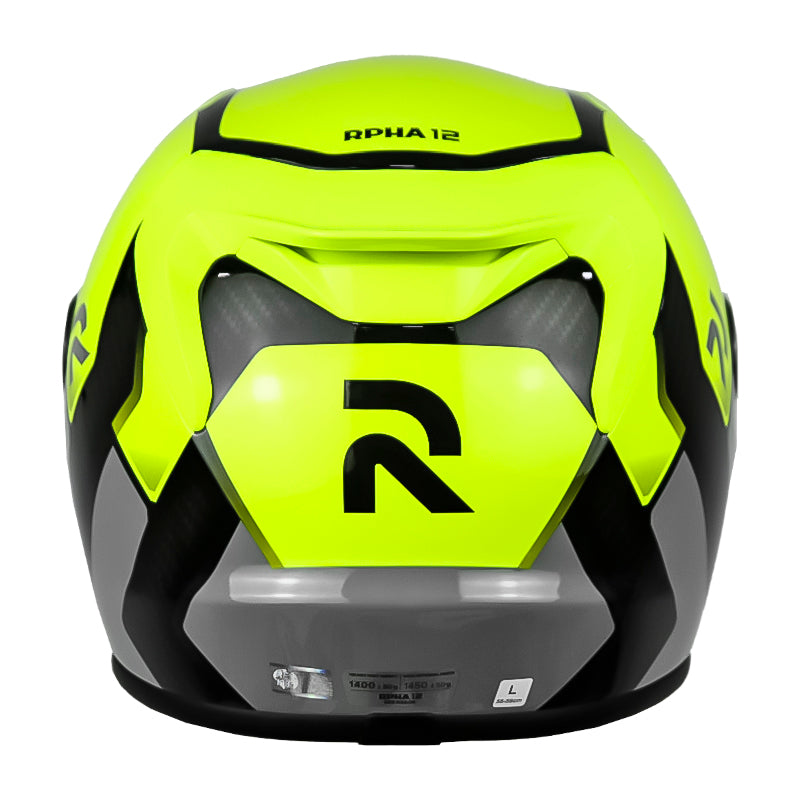 Casco Hjc Rpha 12 Kos Mc3H Verde Neon Negro Gris