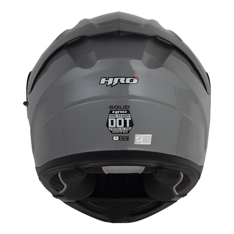 Casco Hro 3440Dv Solid Gris Oscuro Visor Iridium Azul