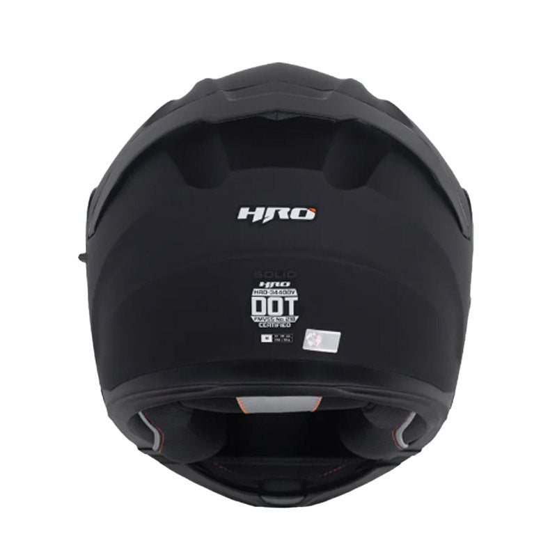 Casco Hro 3440Dv Solid Negro Gris Oscuro Visor Iridium Rojo