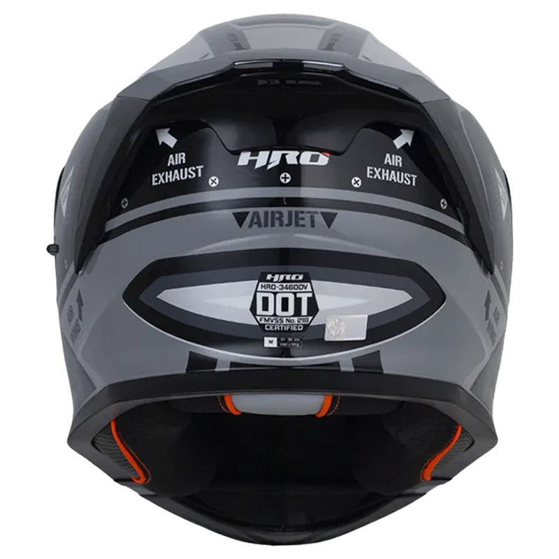 Casco Hro 3460Dv Airjet Gris Oscuro Visor Iridium Silver