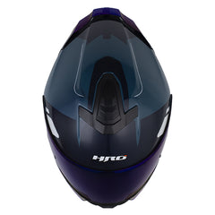Casco Hro 3460Dv Akbar Azul Oscuro Gris Visor Iridium Azul