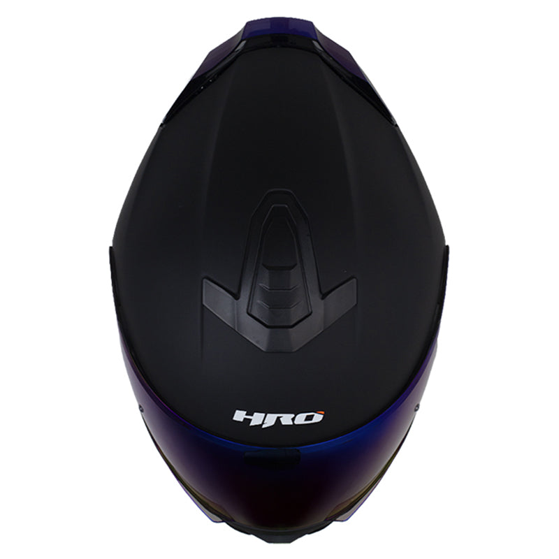 Casco Hro 3460Dv Solid Negro Azul Oscuro Visor Iridium Azul