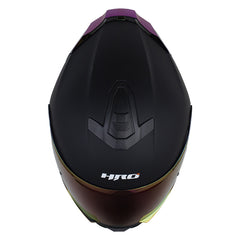 Casco Hro 3460Dv Solid Negro Fucsia Visor Iridium Morado