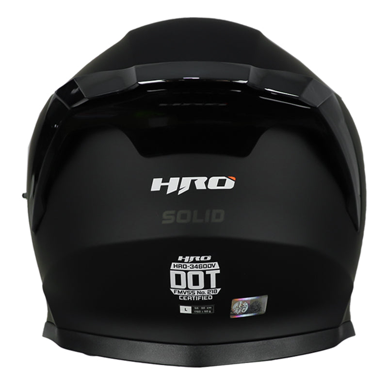 Casco Hro 3460Dv Solid Negro Gris Oscuro Visor Iridium Silver