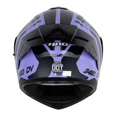 Casco Hro 3480Dv Evo Duality Morado Negro Visor Iridium Morado